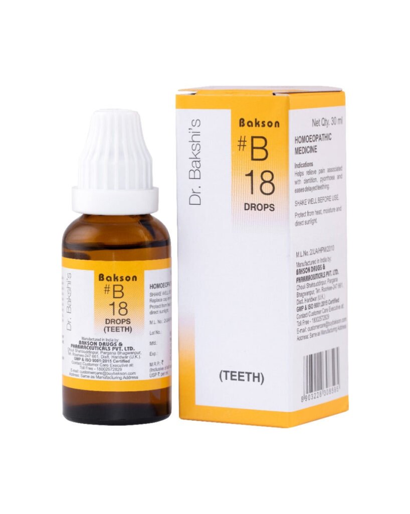 Bakson B18 - Teeth & Toothache Drops