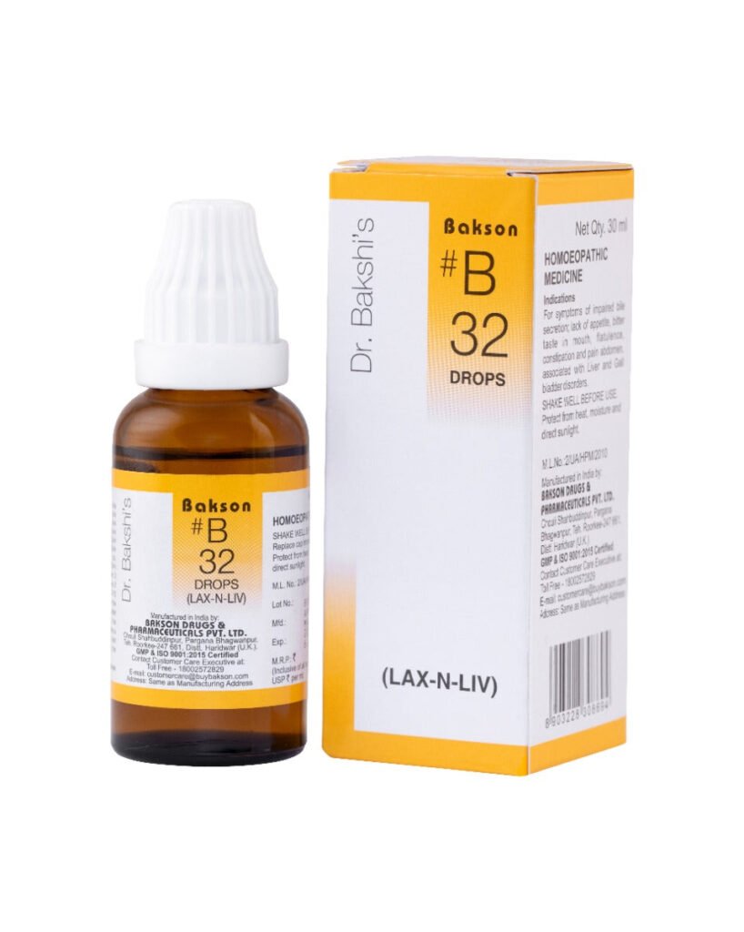 Bakson B32 - Lax-N-Liv Drops (Constipation & Liver)