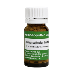 Arsenic Sulph Flav 4x Tablet(New) — Homeopathic Dilution (Dr. Reckeweg)